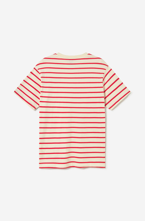 T-shirt Coffee Culture Stripes Red/Ivory