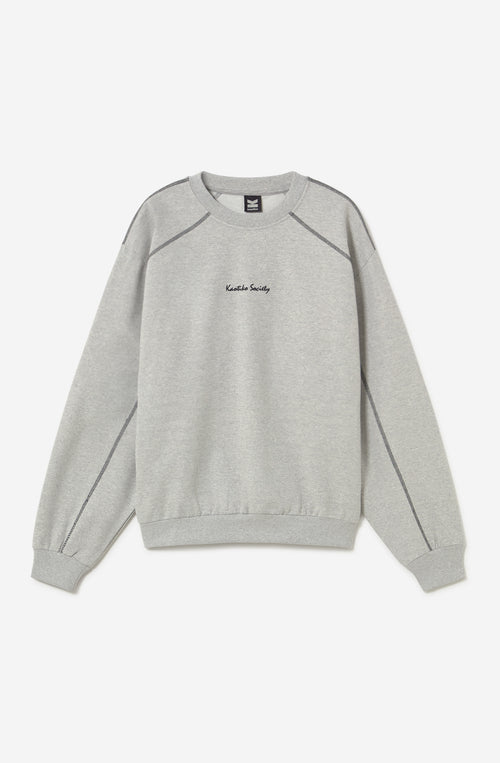 Sweat-shirt Patched Kaotiko Society Grey