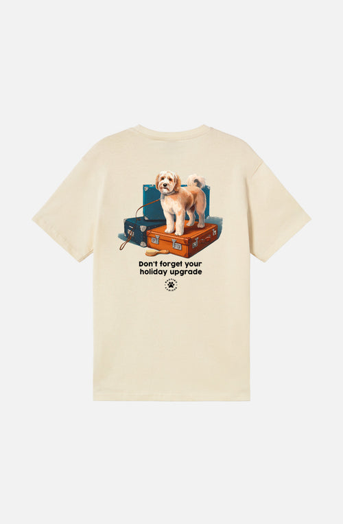 Holiday Upgrade Bio-Baumwoll-T-Shirt in Elfenbein