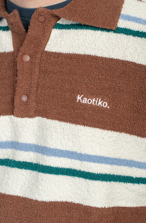 Polo Kaotiko Stripes Braun / Elfenbein