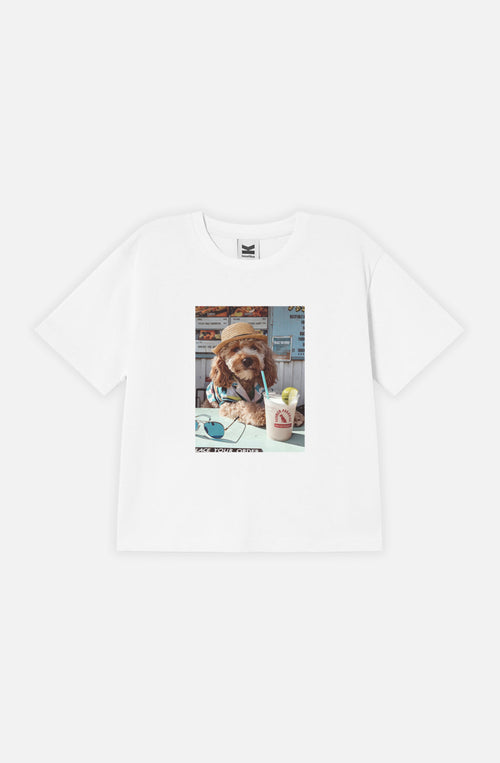 T-shirt Paws & Relax Organic Cotton White