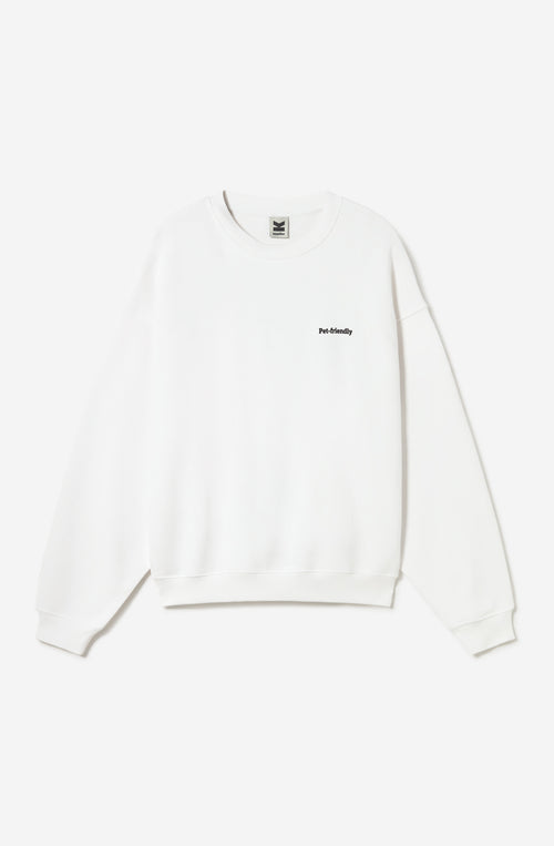 Sweat-shirt Pet-Friendly Organic Cotton White
