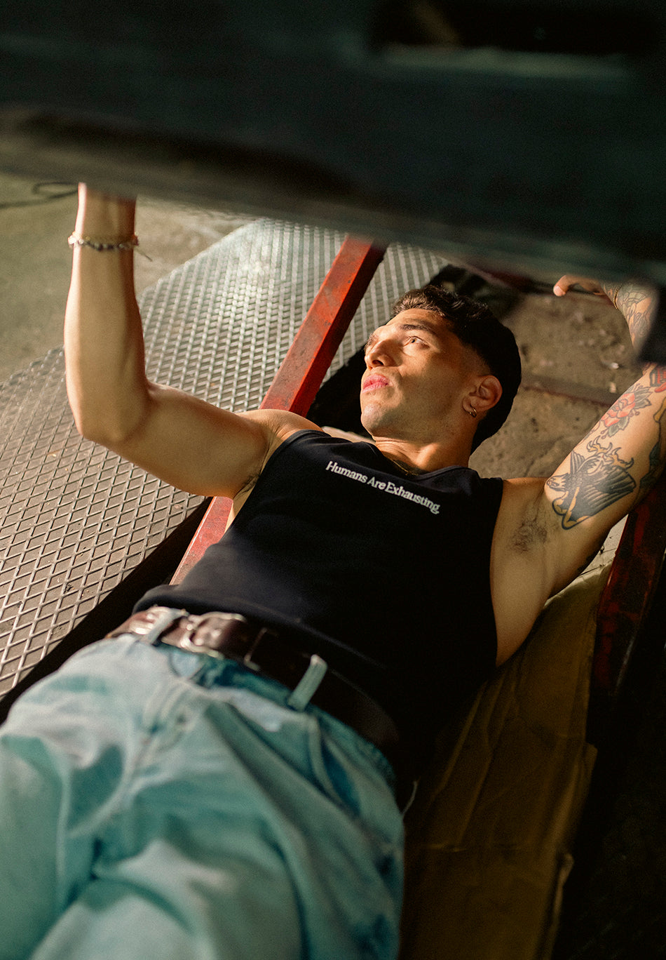 Tanktop Menschen sind anstrengend Schwarz