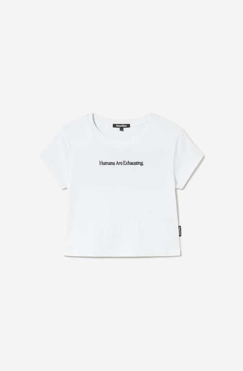 T-shirt Humans Are Exhausting White