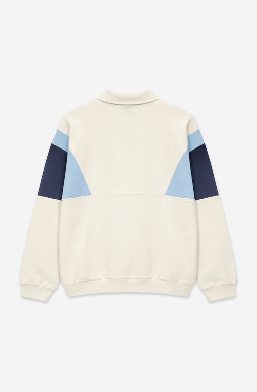 Harry Polo-Sweatshirt in Elfenbein/Marineblau/Himmelblau