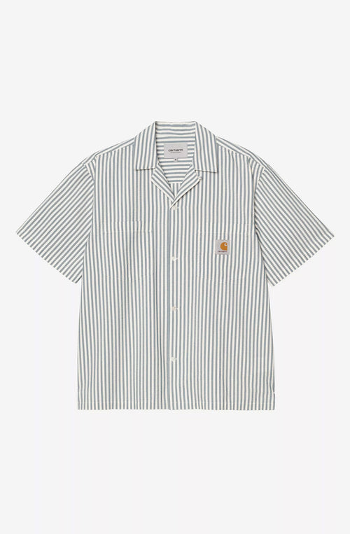 Carhartt WIP Level Seersuckerhemd Blau