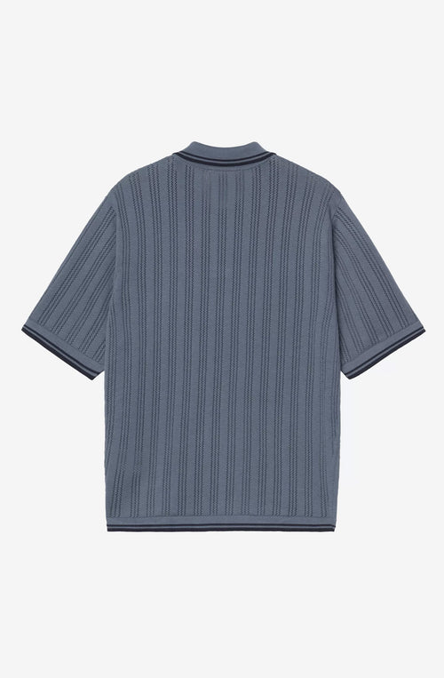 Carhartt WIP Polo Ramsey Velvet Blau