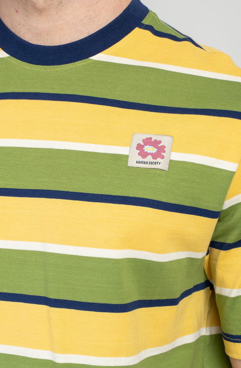 T-shirt Stripes Island Yellow/Green