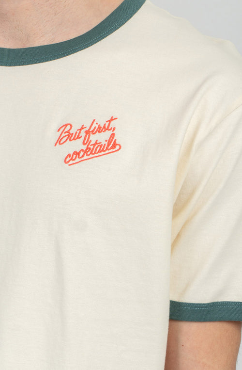 T-shirt But Firts Cocktails Ivory