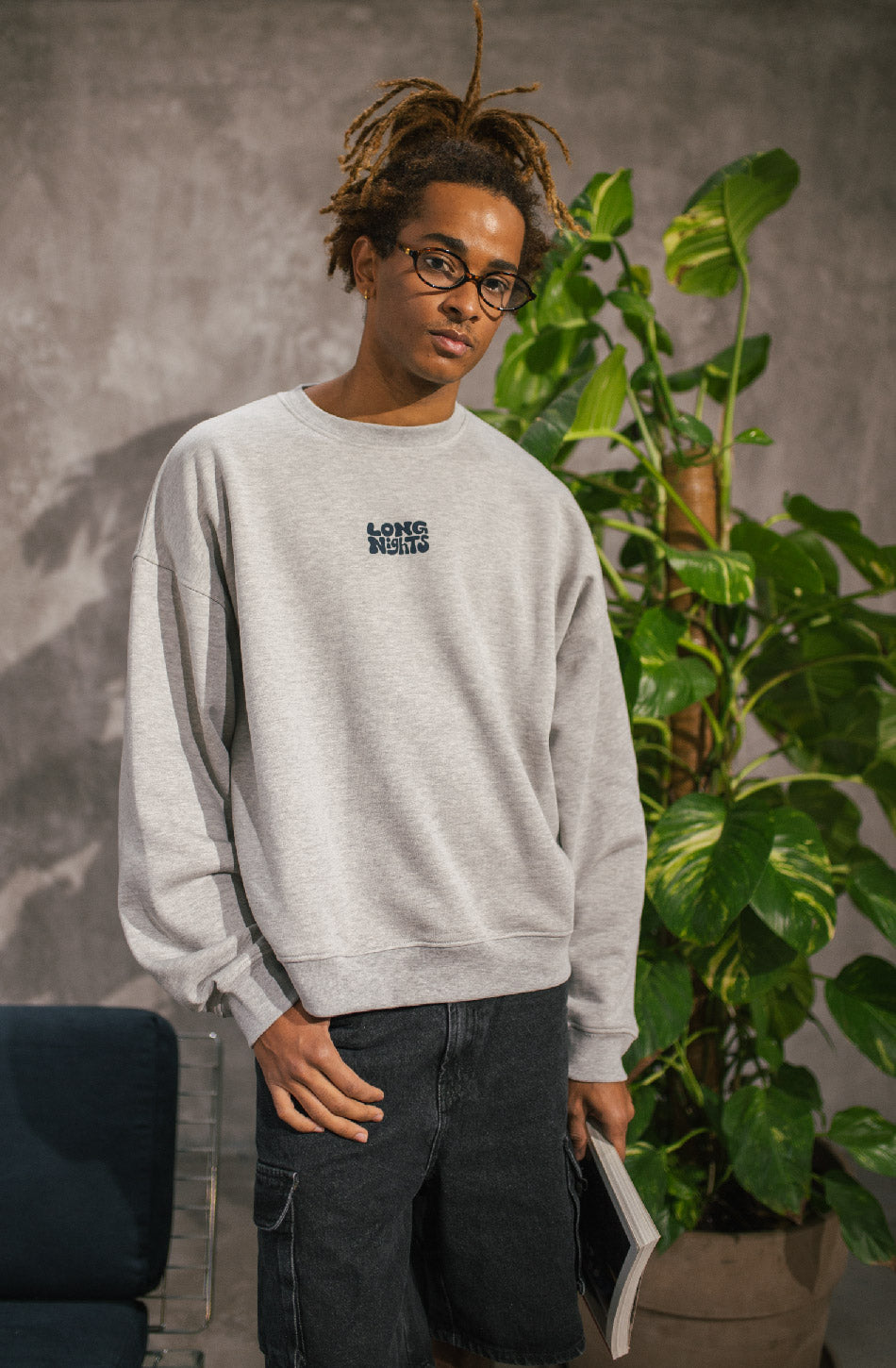 Sweat-shirt Long Nights Gray