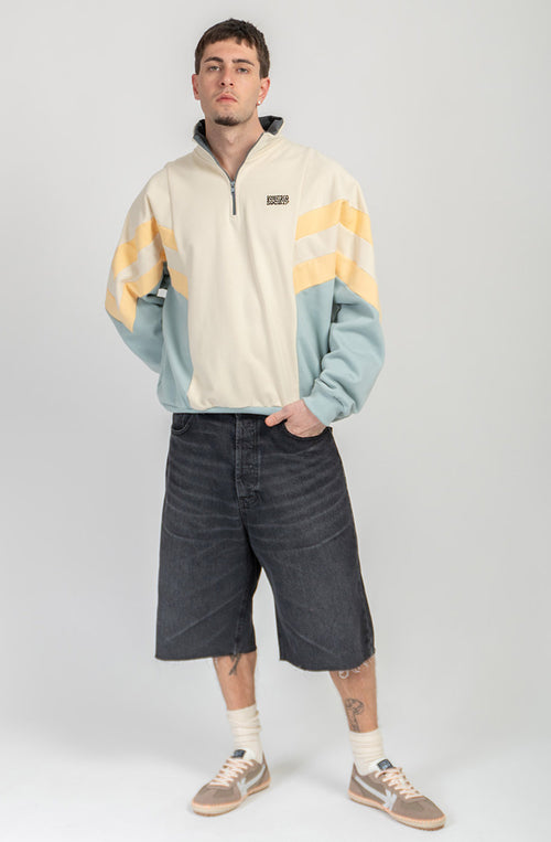 Sweat à capuche Half-Zip Clark Bone/Cloud