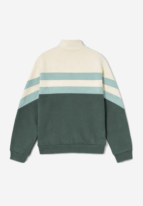 Sweat-shirt à demi-zip Clark Bone/Green