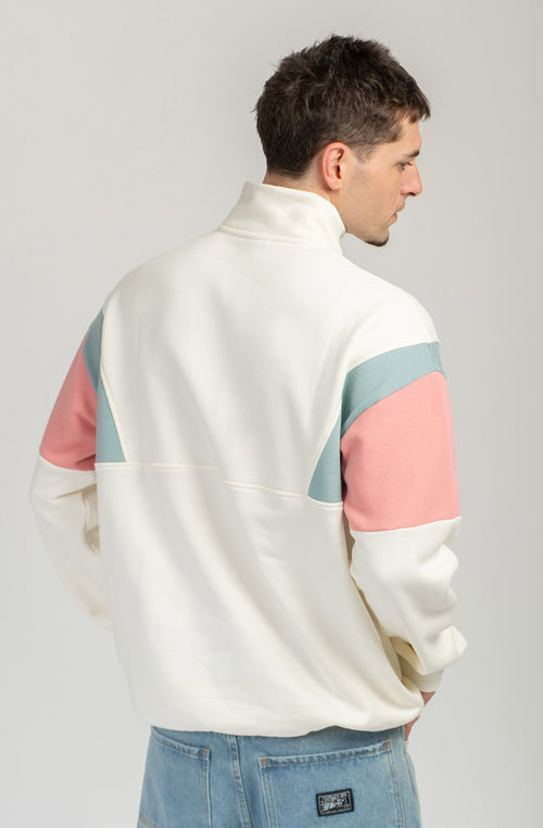 Sweat Arthur Ivoire/Bleu pâle/Saumon