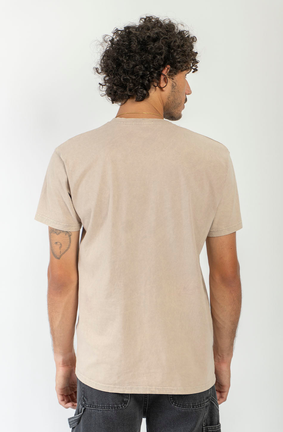 T-shirt Basic Washed Bone