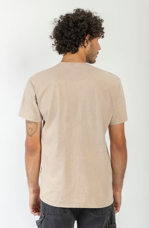 T-shirt Basic Washed Bone