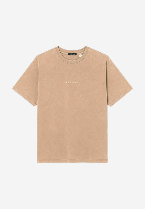T-Shirt Basic Washed Bone