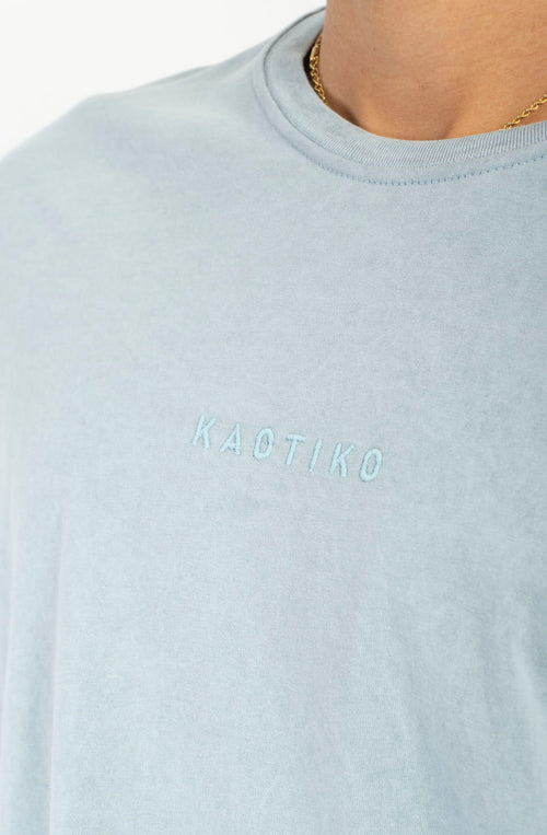 T-shirt Basic Washed Steel
