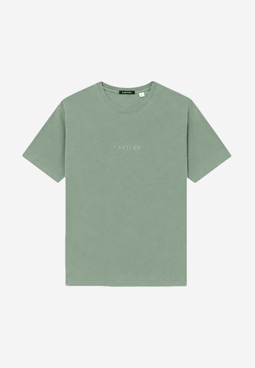 T-shirt Basic délavé kaki