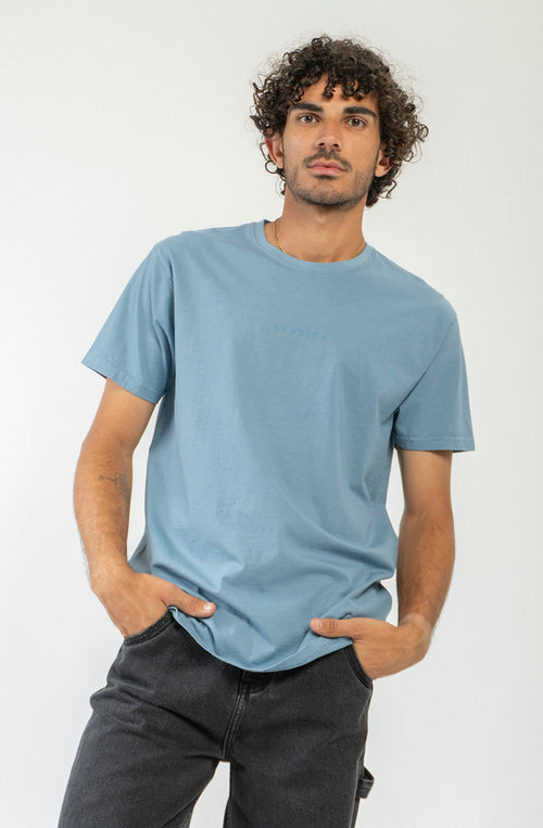 T-shirt Basic bleu délavé