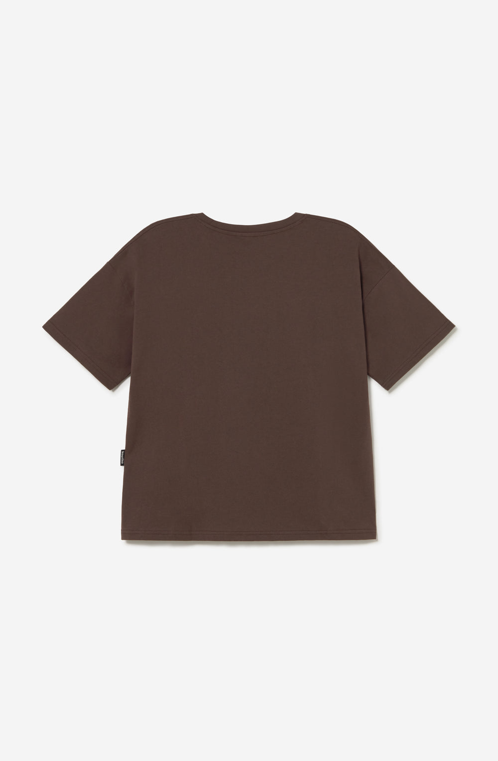 T-shirt Cropped Bouquet Organic Cotton Brown