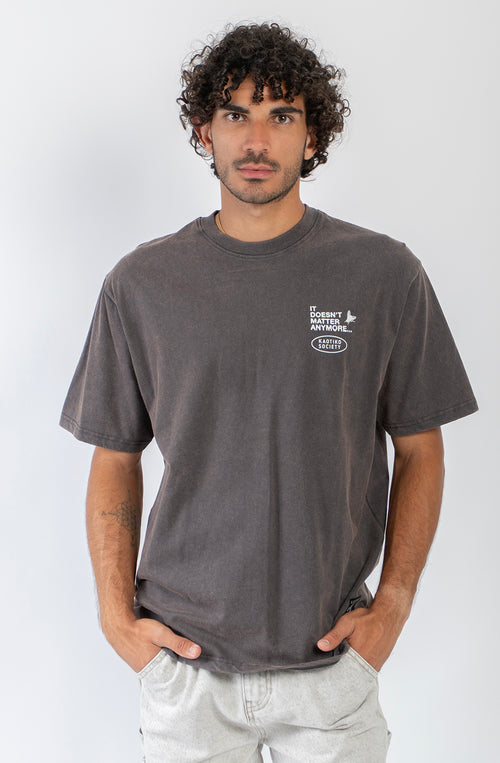 T-Shirt It Doesn't Matter Whashed Black