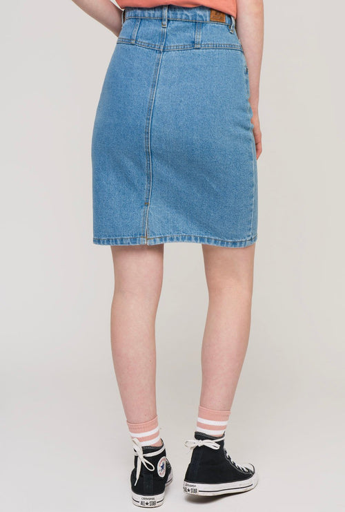 Jupe denim midi