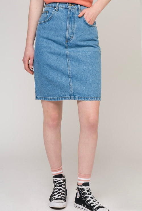 Jupe denim midi