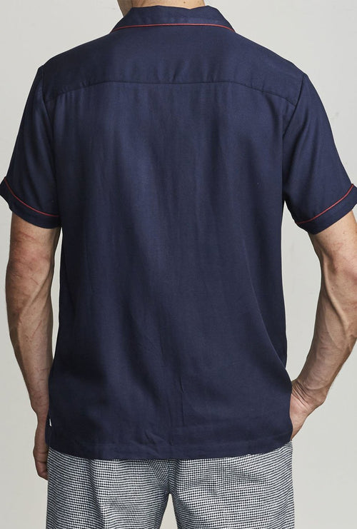 T-shirt RVCA That'll Do Hi Grade II Button-Up Bleu Marine
