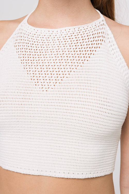 Top à bretelles en crochet Formentera