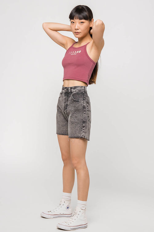 Short mi-long en jean