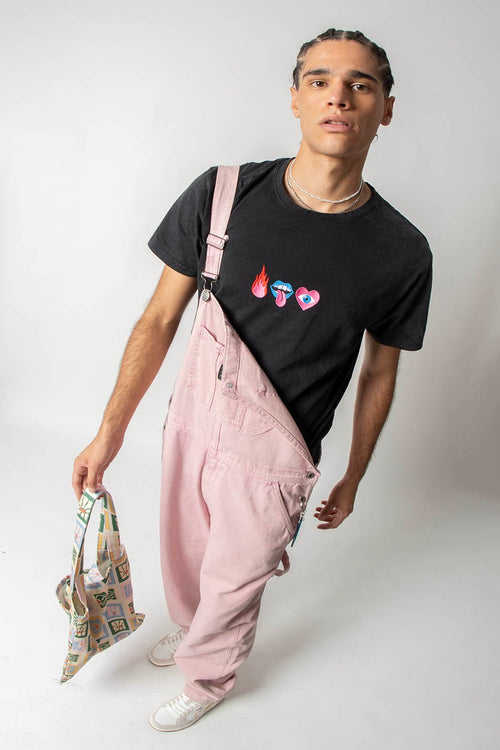 Tee-shirt Washed Mouth Black