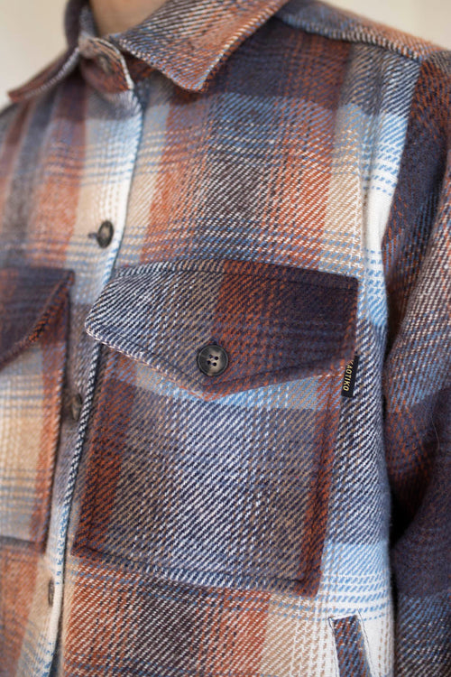 Surchemise à Carreaux Marron/Bleu clair