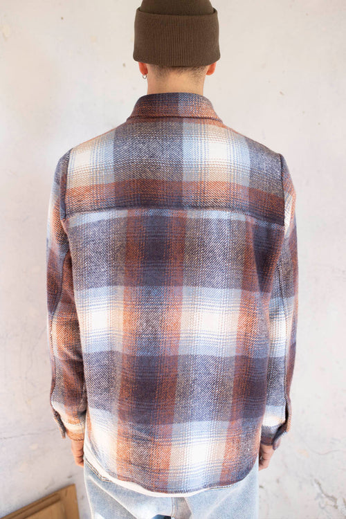 Surchemise à Carreaux Marron/Bleu clair