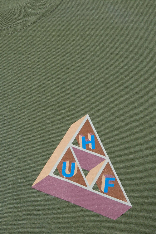 T-shirt Huf Based Triple Triangle Olive