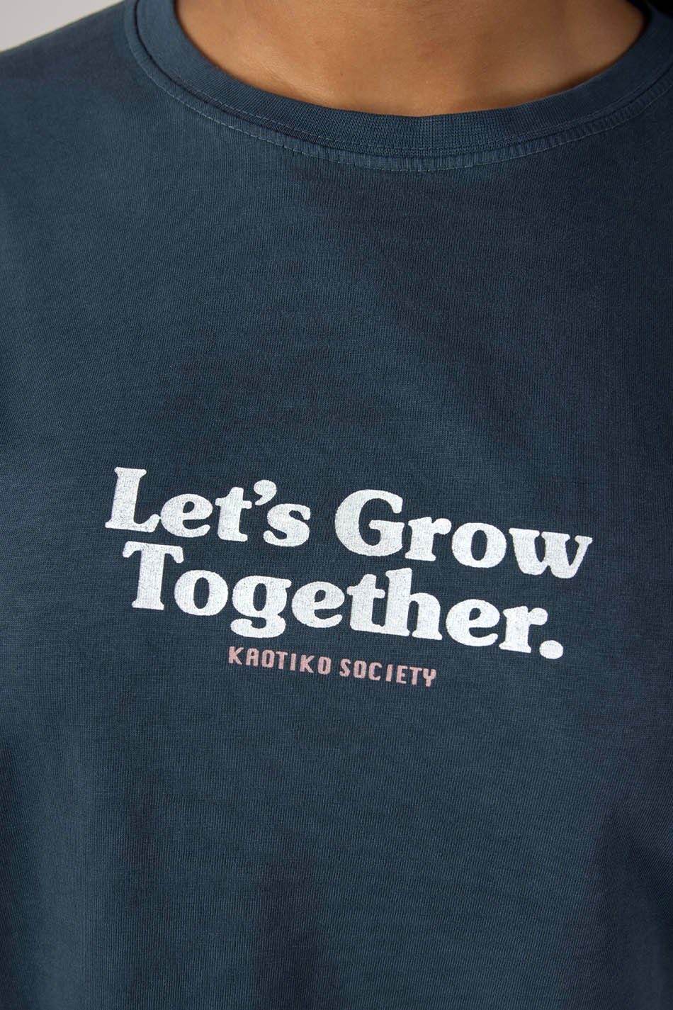 Tee-shirt Washed Let's Grow Navy