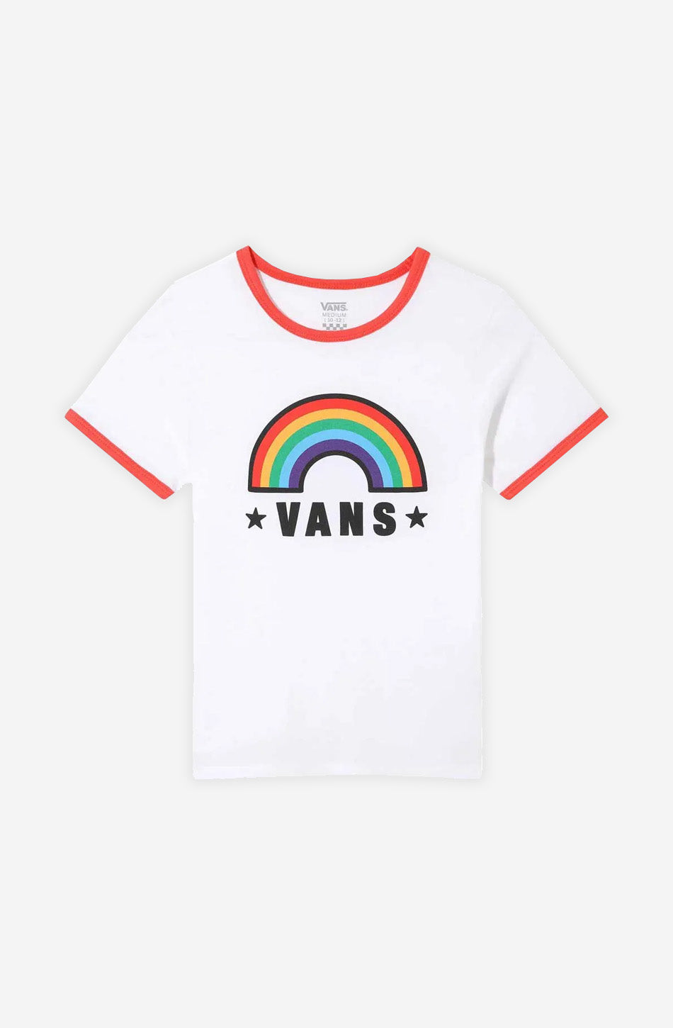 T‑shirt Vans Rainbow Patch White Raingred