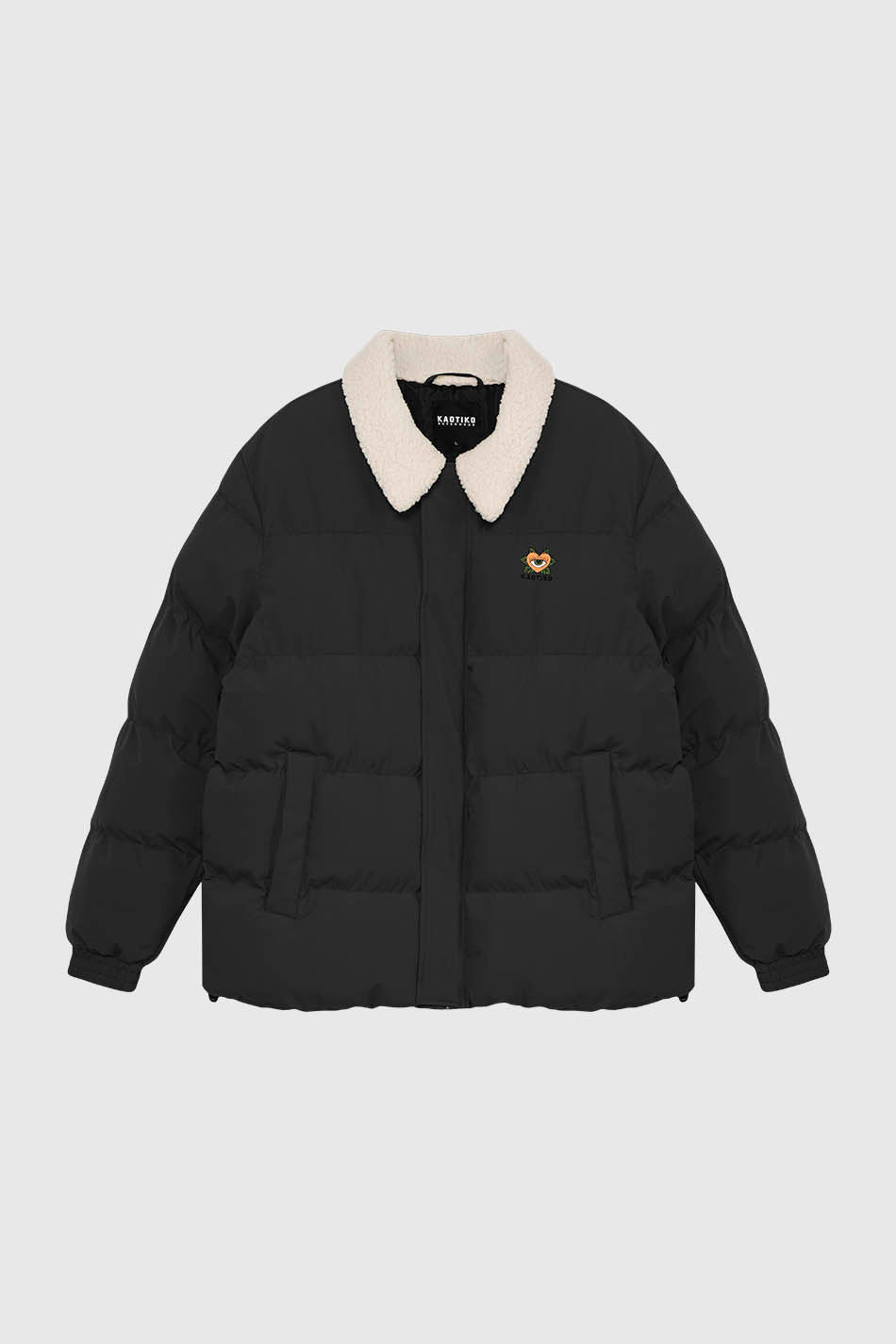 Blouson Puffer Heart Noir