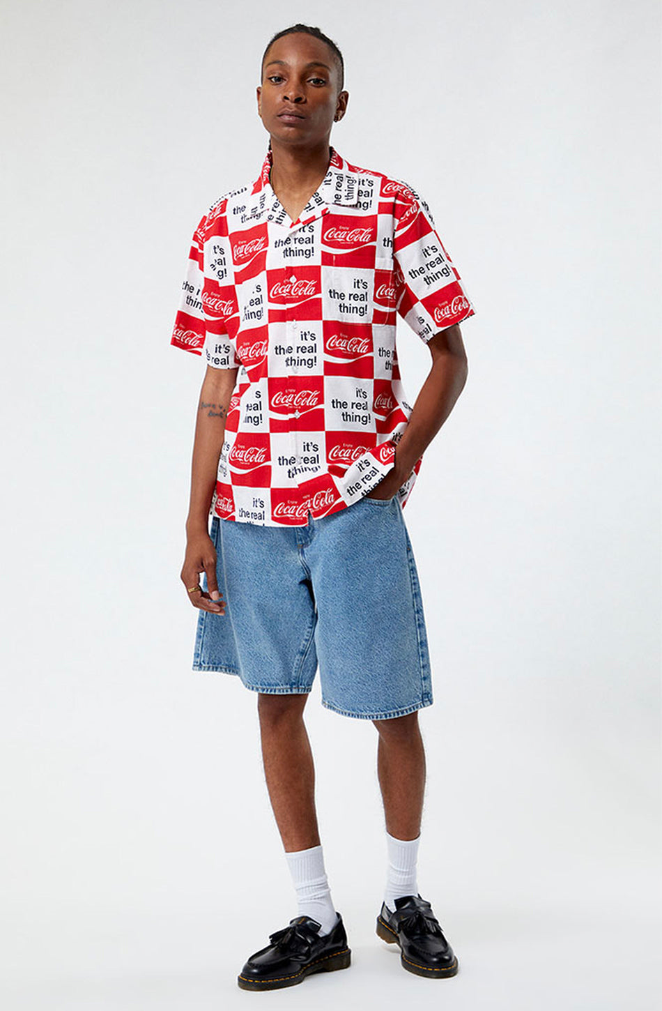 Chemise Brixton x Coca-Cola Bunker White 