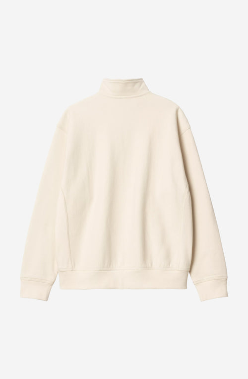 Sudadera Carhartt WIP Half Zip American Script Sweatshirt Natural 