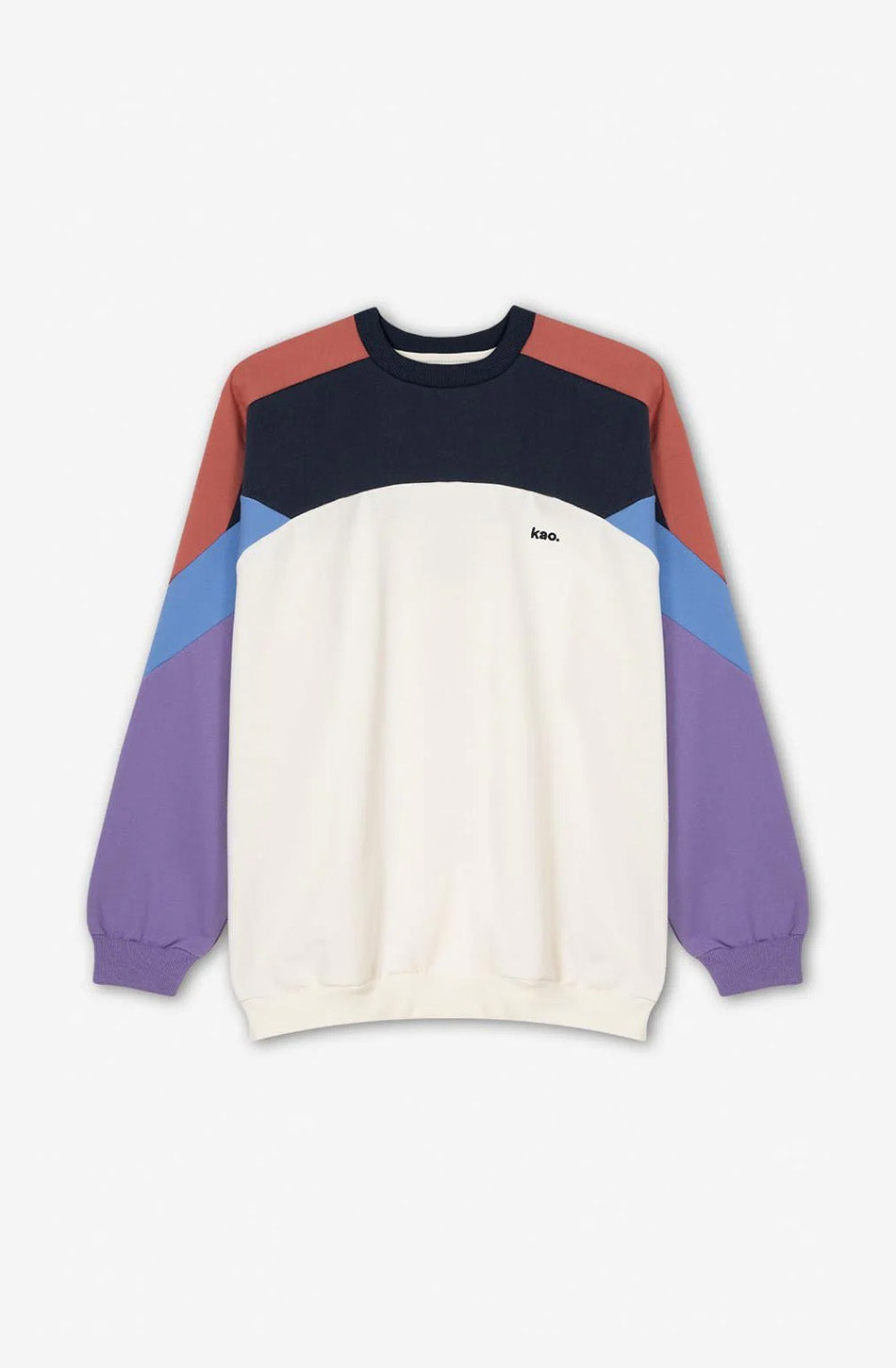 Sweat-shirt Dru Ivory/ Navy/ Grape/ Cresen