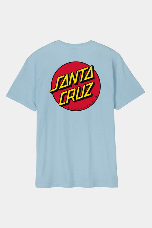 Santa Cruz Classic Dot Chest Sky Blue T-Shirt