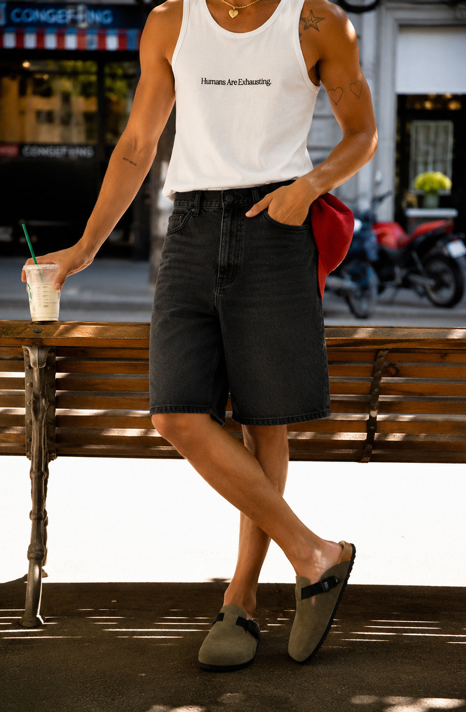 Bermuda Loose Baggy Denim Noir