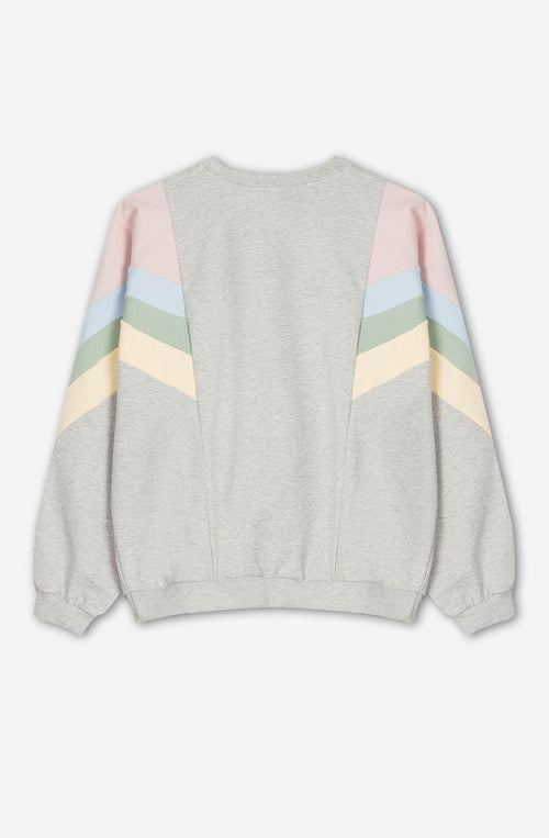 Ginger Sweatshirt in Grau/Rosa/Himmelblau
