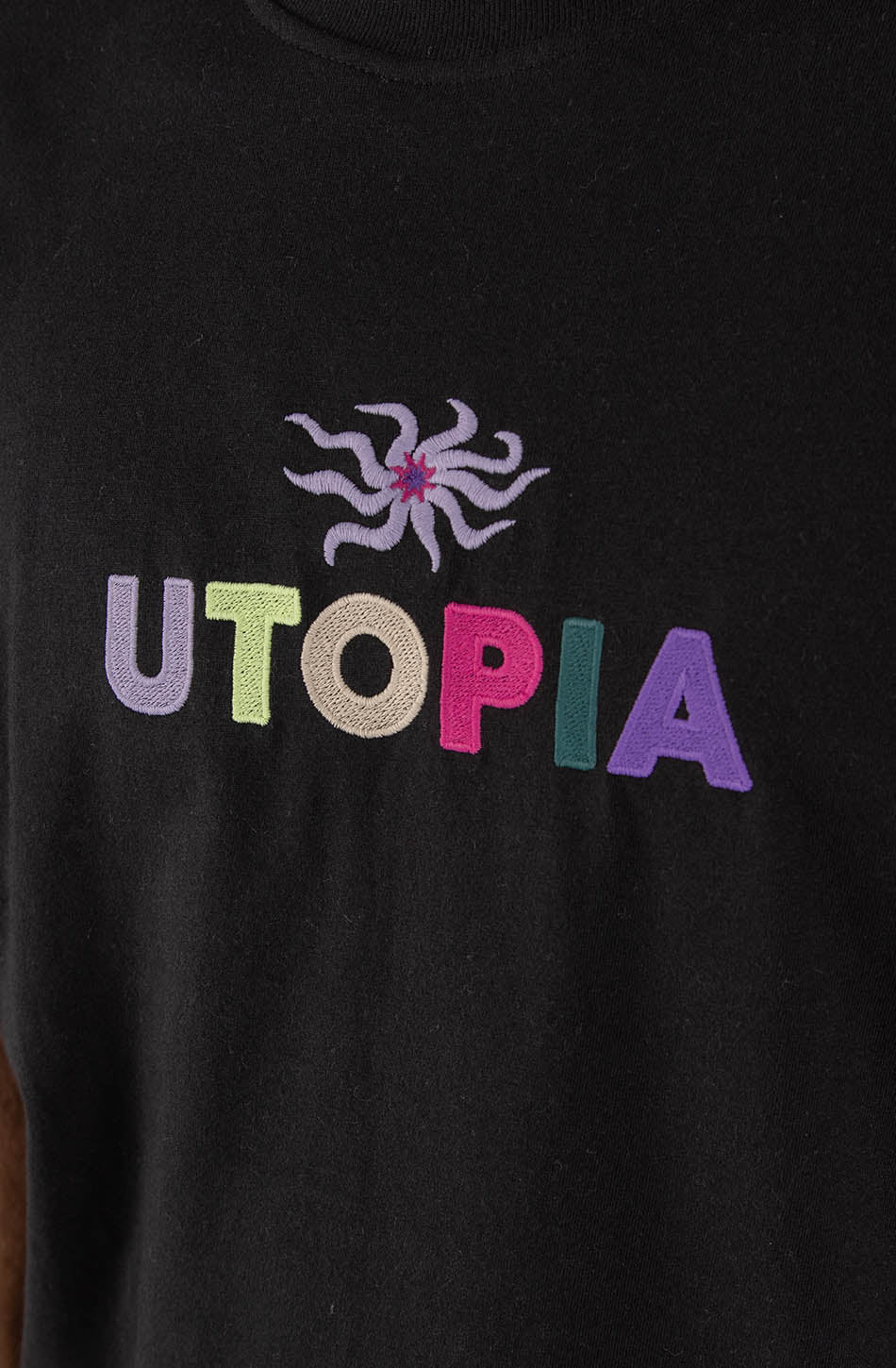 Schwarzes T-Shirt Utopia