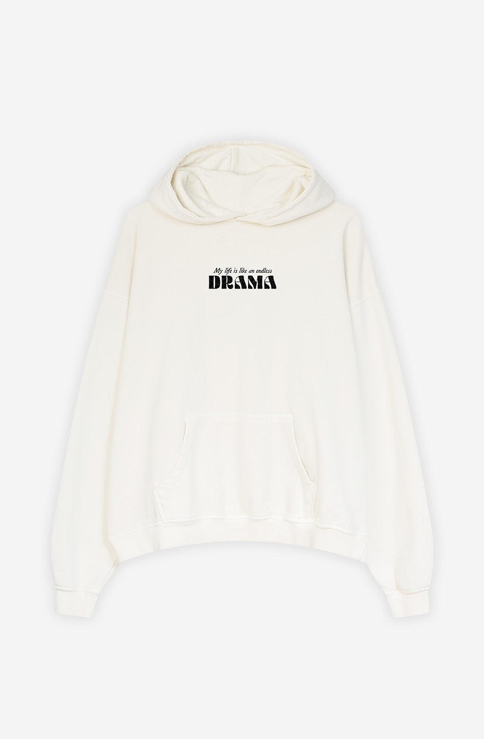 Gewaschenes Drama-Elfenbein-Sweatshirt
