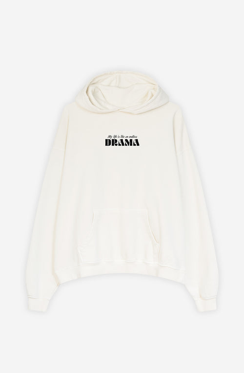 Gewaschenes Drama-Elfenbein-Sweatshirt