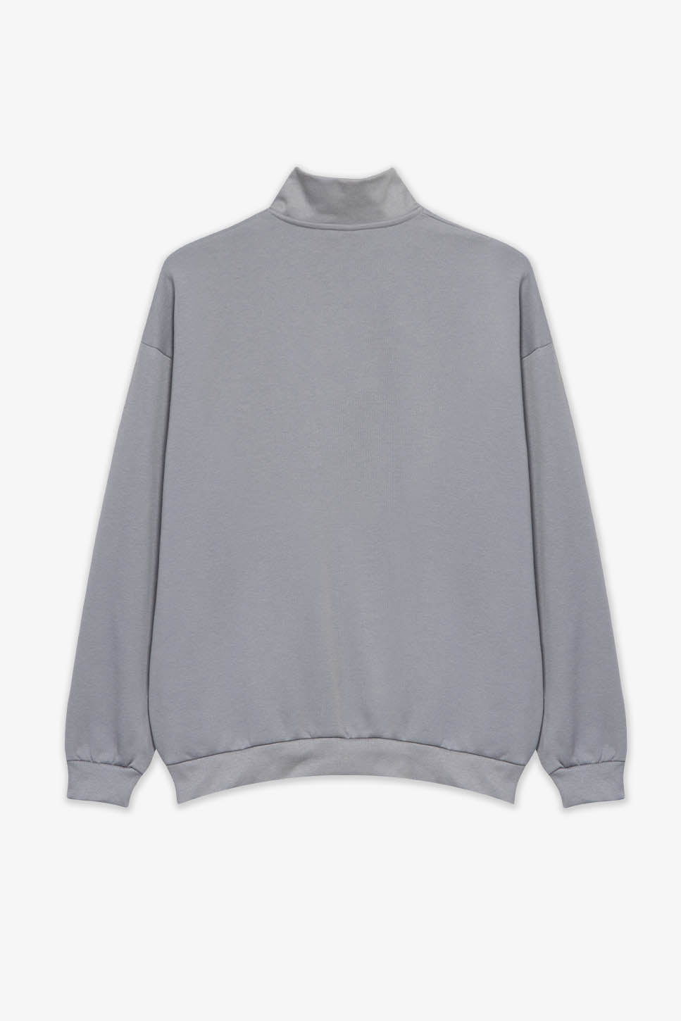 Hellblaues Kaotiko Society-Sweatshirt mit halbem Reißverschluss