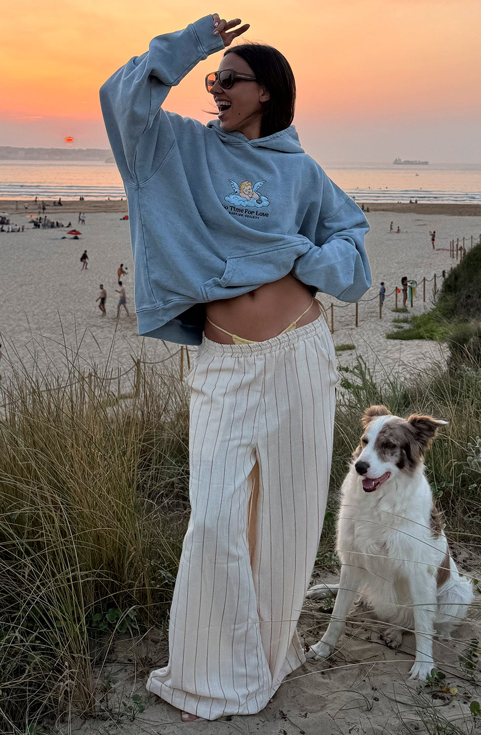 Pantalon Baracoa Stripes Ivory/Burgundy