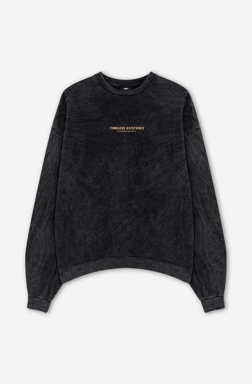 Sweat-shirt Washed Timeless Existence Black 