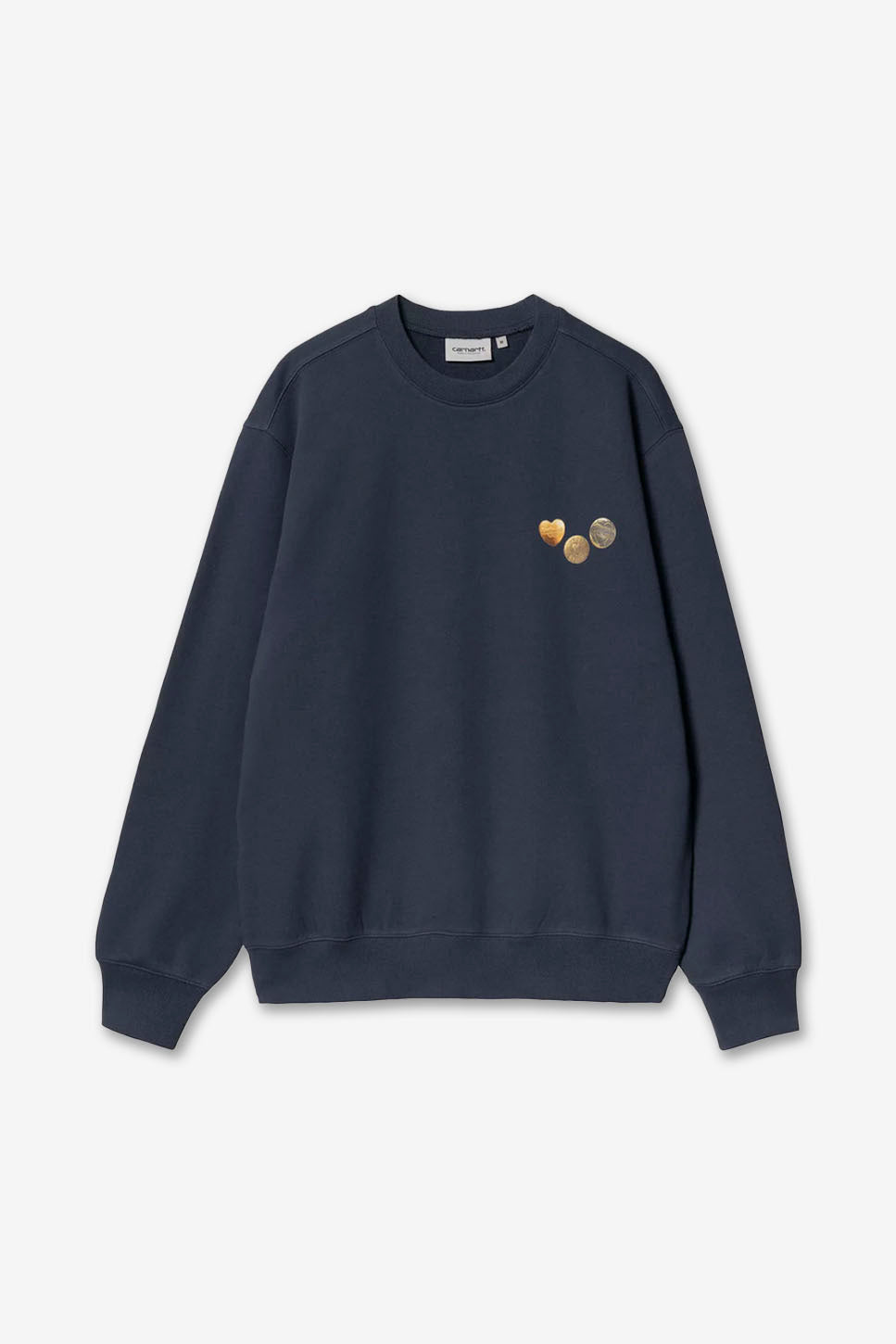 Carhartt WIP Button Sweat Cotton Blue T-Shirt